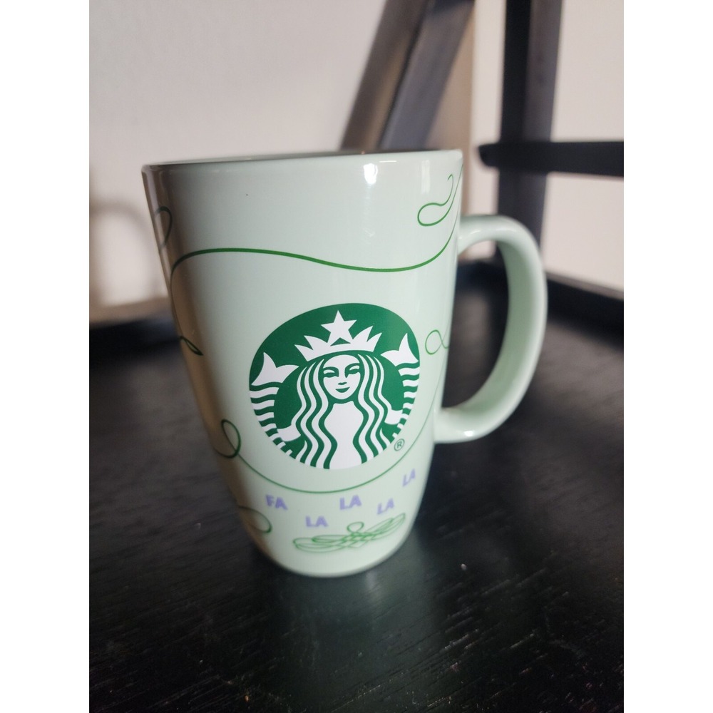 Starbucks 2020 FA LA LA LA LA Cup Mug rare mint green color 11 oz